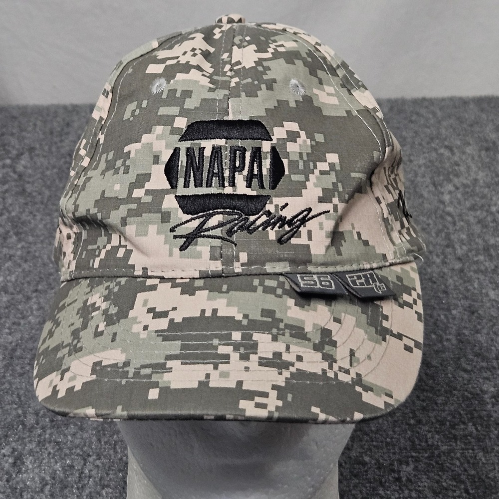 NAPA Racing Michael Waltrip 56 Jeff Gordon 24 Camo Strapback Hat NASCAR Military